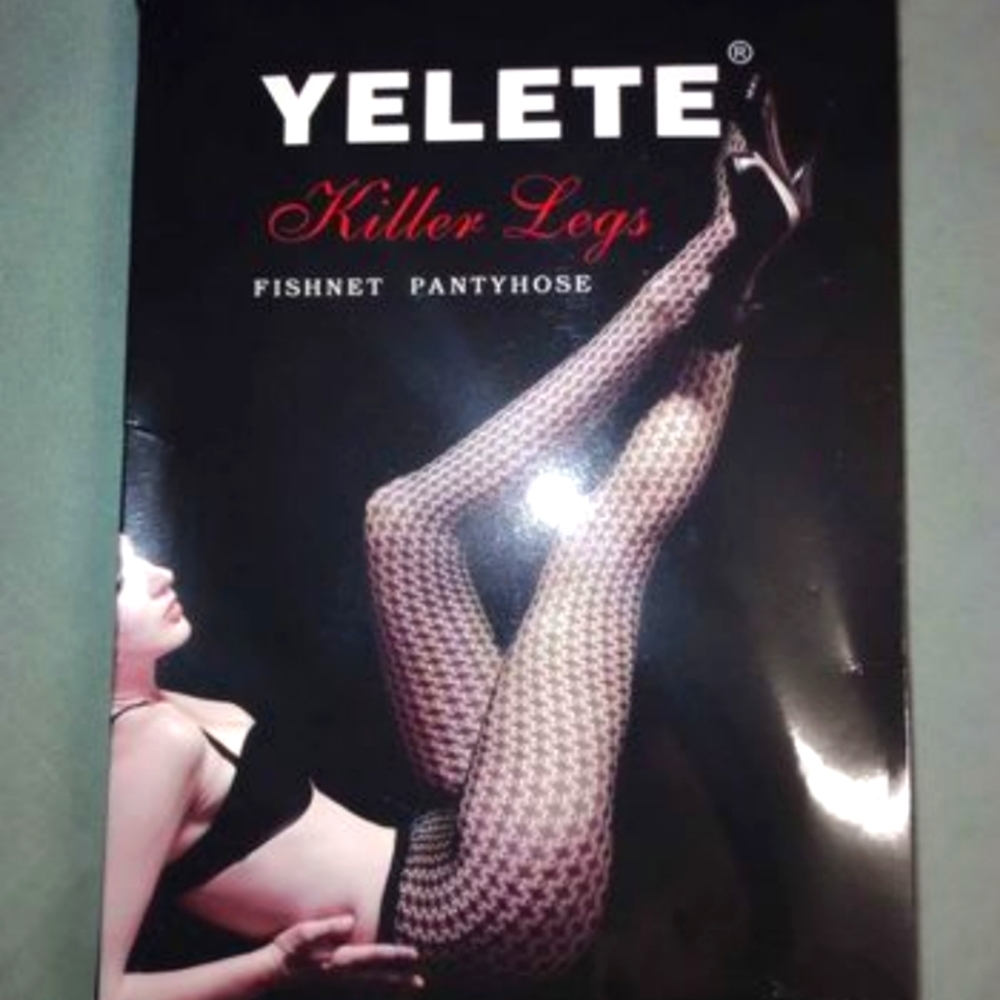 Black Fishnet pantyhose Yelete NEW